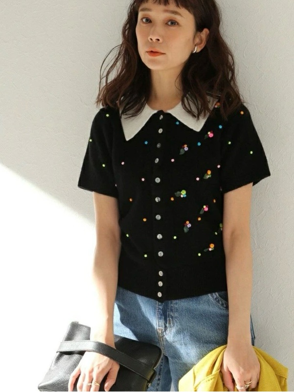 Yanyan Rosie Short Sleeve Cardigan Nwot — image 6 of 8